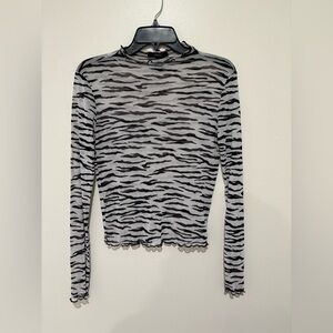 Forever 21 Zebra print mesh top